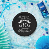 80番目の誕生日ユーモアが完璧に迫る ペーパープレート (パーティー)