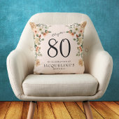 80番目の誕生日ヴィンテージフローラ クッション