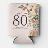 80番目の誕生日ヴィンテージフローラ 缶クーラー (正面)