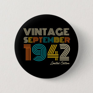 80番目の誕生日ヴィンテージ1942年9月限定エドント。 缶バッジ