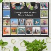 80番目の誕生日写真テンプレート キッチンタオル (折り畳み)