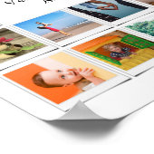 80番目の誕生日写真テンプレート ポスター (角)