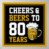 80番目の誕生日応援とビールから80年 ポスター (正面)