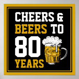 80番目の誕生日応援とビールから80年 ポスター