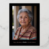 80番目の誕生日招待状エレガントカスタムテンプレート 箔招待状 (裏面)