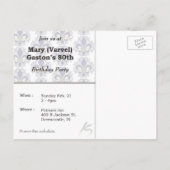 80番目の誕生日招待状 インビテーションポストカード (裏面)