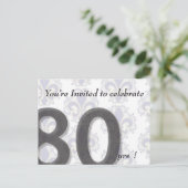 80番目の誕生日招待状 インビテーションポストカード (スタンド正面)