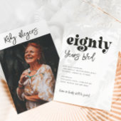 80番目の誕生日招待状 |写真80誕生日 招待状