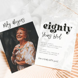 80番目の誕生日招待状 |写真80誕生日 招待状