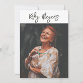 80番目の誕生日招待状 |写真80誕生日 招待状 (裏面)