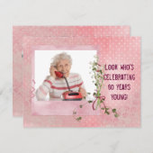 80番目の誕生日招待状 招待状 (正面/裏面)