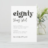 80番目の誕生日招待状 |第シンプル80誕生日 招待状 (スタンド正面)