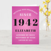 80番目の誕生日標準生まれ1942名前の追加 カード (黄色い花)