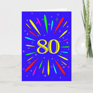 80番目の誕生日爆発カード カード