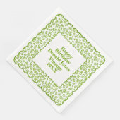 80番目の誕生日番号パターンホタテ緑/白 (コーナー)