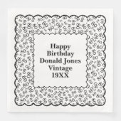 80番目の誕生日番号パターンホタテ黒/白 (正面)