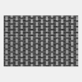 80番目の誕生日白黒タイポグラフィ番号 ラッピングペーパーシート