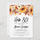 80番目の誕生日秋フローラ 招待状 (正面)