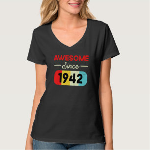 80番目の誕生日素晴らし1942年Teesヴィンテージ文字 Tシャツ