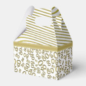 80番目の誕生日金ゴールド/白の番号パターン80 フェイバーボックス (裏面サイド)