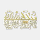 80番目の誕生日金ゴールド/白の番号パターン80 フェイバーボックス (折り畳みなし)