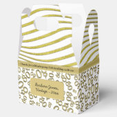 80番目の誕生日金ゴールド/白の番号パターン80 フェイバーボックス (オープン)