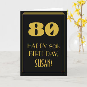 80番目の誕生日-インスパイアアールデコ検索"80" & Name カード