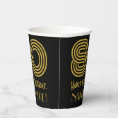 80番目の誕生日:インスパイアアールデコ「80」の検索と名前 紙コップ (右)