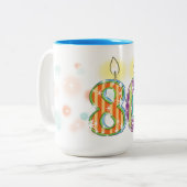 80番目の誕生日 ツートーンマグカップ (正面左)