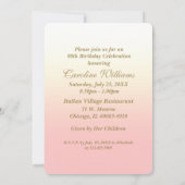 80番目の誕生祝いカスタム招待状 招待状 (裏面)