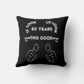 80番目の誕生祝い装飾用クッション クッション (裏面)
