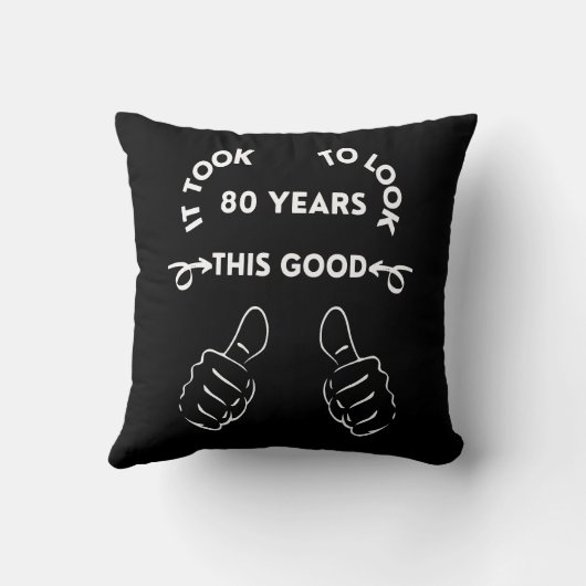 80番目の誕生祝い装飾用クッション クッション (裏面)