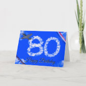 80番目のSpitfire誕生日カード カード (正面)