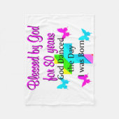 80神を愛する フリースブランケット (正面)