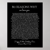 80私たちがあなたを愛する理由は白黒 ポスター (正面)