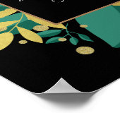 80私たちがあなたを愛する理由ティール(緑がかった色)ブラック金ゴールド ポスター (角)