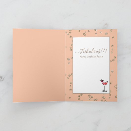 80素晴らしい女性おもしろい漫画80誕生日 カード (内部)