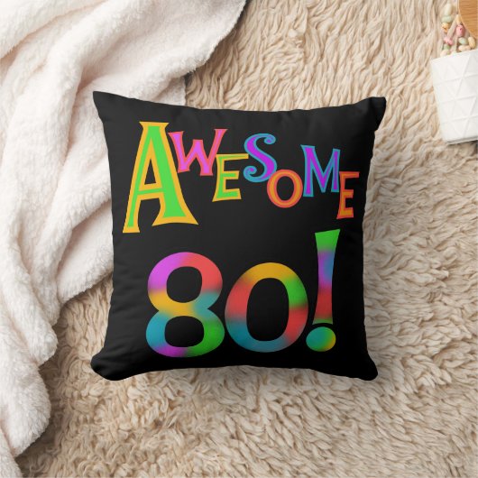 80素晴らし誕生日Tシャツとギフト クッション (ブランケット)