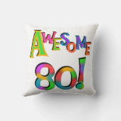 80素晴らし誕生日Tシャツとギフト クッション (裏面)