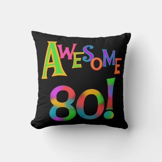 80素晴らし誕生日Tシャツとギフト クッション (正面)