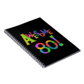 80素晴らし誕生日Tシャツとギフト ノートブック (右側)