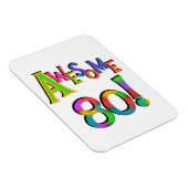 80素晴らし誕生日Tシャツとギフト マグネット (右側)