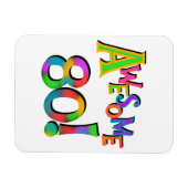 80素晴らし誕生日Tシャツとギフト マグネット (横)