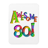 80素晴らし誕生日Tシャツとギフト マグネット (縦)