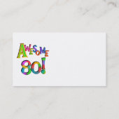 80素晴らし誕生日Tシャツとギフト 名刺 (裏面)