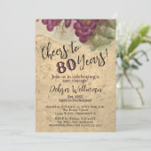 80素朴番目の誕生日ヴィンテージ応援から80年 招待状 (スタンド正面)