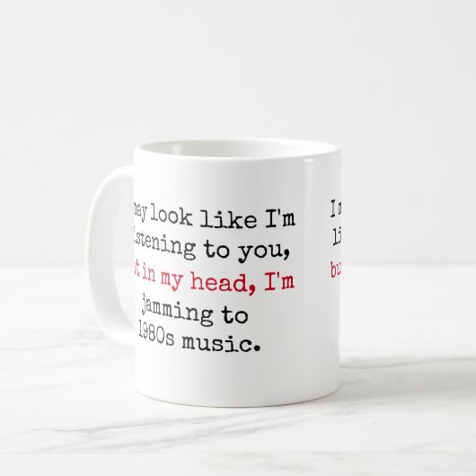 80聞s Music Gen Xの引用文 コーヒーマグカップ (正面左)