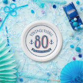 80航海の番目の誕生日紙プレート ペーパープレート (パーティー)