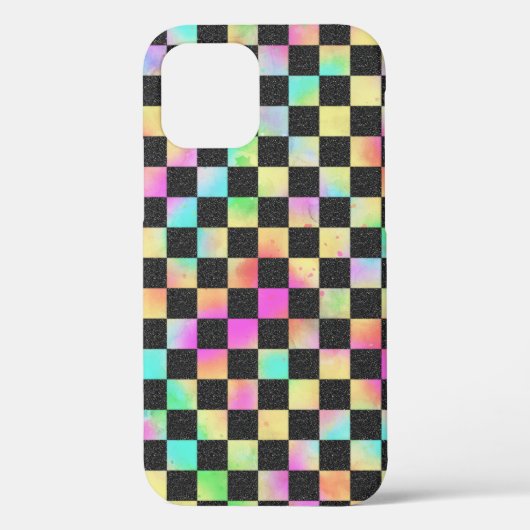 80色のチェッカーボードパターン Case-Mate iPhoneケース (裏面)