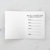 80色カセットが付いている80年代のパーティの招待状カード 招待状 (内部)